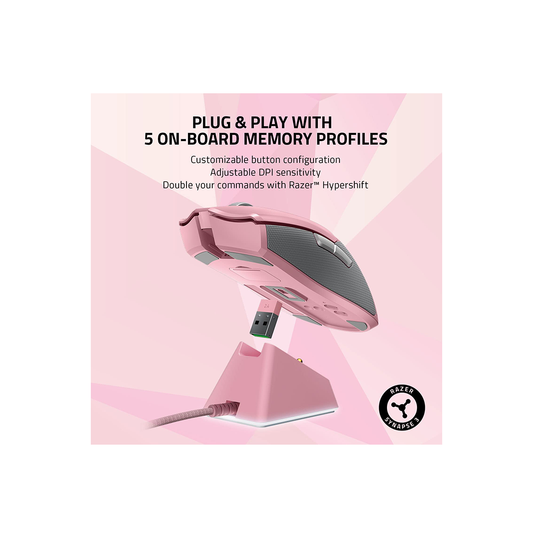Razer Viper Ultimate Wireless Gaming Mouse with Charging Dock - Quartz in Qatar Razer Viper Ultimate Wireless Gaming Mouse with Charging Dock - Quartz in Qatar